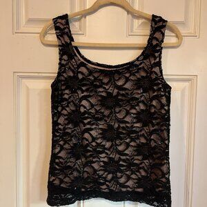 Onyx Nite Lace Sequin Tank